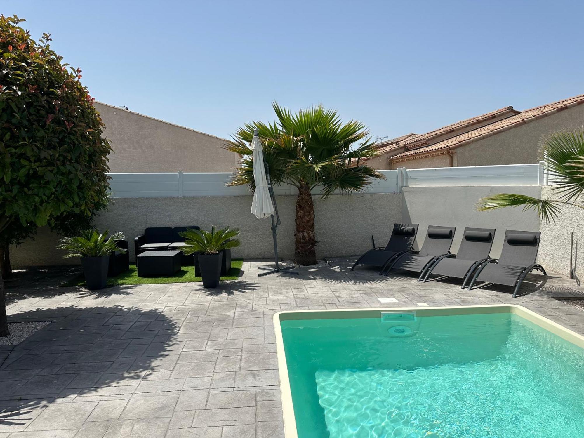 Villa Piscine De La Garrigue Florensac المظهر الخارجي الصورة